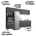 Ver imagem 4 de Cozinha Modulada 5 Peças 281 cm Andreia Cinza REAJL