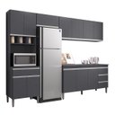 Ver imagem 1 de Cozinha Modulada 5 Peças 281 cm Andreia Cinza REAJL