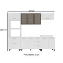 Ver imagem 4 de Cozinha Completa Amara 10 Portas 4 Gavetas com Vidro 40250785 Branco - Politorno