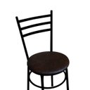 Ver imagem 3 de Mesa de Jantar Redonda 80cm Imbuia com 4 Cadeiras Estofada Preta