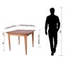 Mesa para Jardim Madeira Maciça 90x90cm Marrakech  - 3