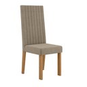 Ver imagem 2 de Kit 4 Cadeiras Laura com Encosto – Tecido Veludo Suede Bordado Estrutura 100% Mdf Mel/caramelo