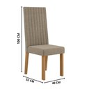 Ver imagem 4 de Kit 4 Cadeiras Laura com Encosto – Tecido Veludo Suede Bordado Estrutura 100% Mdf Mel/caramelo
