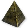 Incensário Pirâmide Dourada Envelhecida 8 cm em Resina - 2
