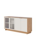 Ver imagem 7 de Buffet 4 Portas 160cm Vitória Águas Brasileiras Branco/Freijó/Off White