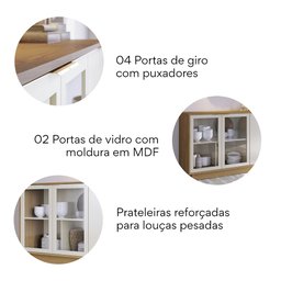 Buffet 4 Portas 160cm Vitória Águas Brasileiras - 2
