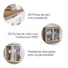 Buffet 4 Portas 160cm Vitória Águas Brasileiras - 2