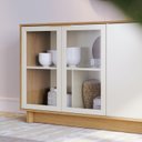 Ver imagem 5 de Buffet 4 Portas 160cm Vitória Águas Brasileiras Branco/Freijó/Off White