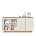 Ver imagem 3 de Buffet 4 Portas 160cm Vitória Águas Brasileiras Branco/Freijó/Off White
