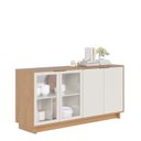 Ver imagem 4 de Buffet 4 Portas 160cm Vitória Águas Brasileiras Branco/Freijó/Off White