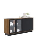 Ver imagem 7 de Buffet 4 Portas 160cm Vitória Águas Brasileiras Preto/Noce Milano/Fosco