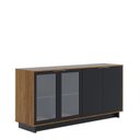 Ver imagem 5 de Buffet 4 Portas 160cm Vitória Águas Brasileiras Preto/Noce Milano/Fosco