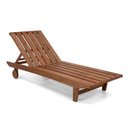 Ver imagem 2 de Espreguiçadeira de Madeira Maciça para Piscina Marrom Maldivas 192 x 64cm