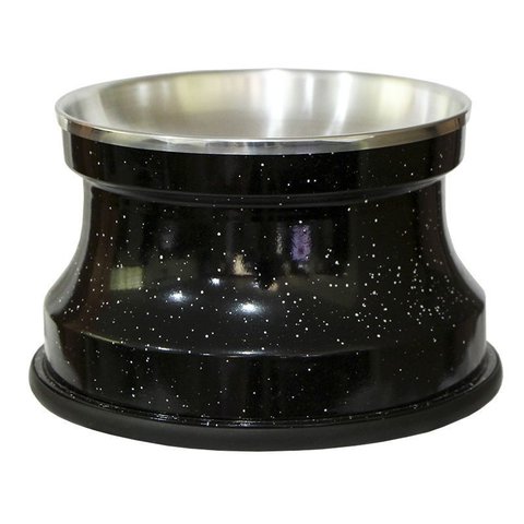 Comedouro Alto Gatos Alumínio Gastrobel - Preto Pigmentado