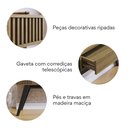 Ver imagem 3 de Aparador 1 Gaveta Riviera Móveis Águas Brasileiras Marrom/Noce Milano