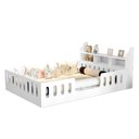 Ver imagem 1 de Cama Casal Design Montessoriana Helo com Nicho e Colchão Branca Divaloto + Luminária