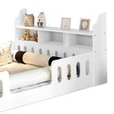 Ver imagem 2 de Cama Casal Design Montessoriana Helo com Nicho e Colchão Branca Divaloto + Luminária