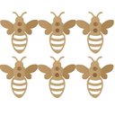 Ver imagem 1 de Kit 6 Ganchos Cabideiros Multiuso Abelha Aço Cromado Dourado Organizar Cozinha Lavanderia
