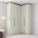 Ver imagem 2 de Guarda Roupa Modulado Canto 5 Portas 3 Gavetas Seletto Areia
