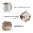 Ver imagem 3 de Aparador 1 Gaveta Riviera Móveis Águas Brasileiras Branco/Off White