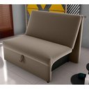 Ver imagem 1 de Sofá Cama Alba 2 Lugares 113cm Cappuccino Veludo Matrix