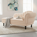 Ver imagem 2 de Recamier Decorativo Divã Amsterdã 187cm Lado Esquerdo Couro Branco