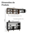 Ver imagem 3 de Armário de Cozinha Compacta 190cm Reims Madesa 09 Preto/rustic