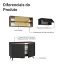 Ver imagem 4 de Armário de Cozinha Compacta 190cm Reims Madesa 09 Preto/rustic