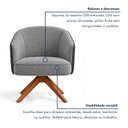 Ver imagem 5 de Kit 2 Poltronas Giratórias Linho Premium Base Madeira Maciça Juliana