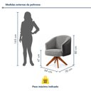 Ver imagem 3 de Kit 2 Poltronas Giratórias Linho Premium Base Madeira Maciça Juliana
