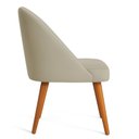 Ver imagem 5 de Kit 02 Cadeiras Poltrona de Jantar Luna Suede Pés Palito Castanho - Pallazio