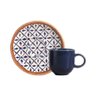 Conjunto com 6 Xícaras de Café com Pires Coup Stoneware New Asteca 97ml - 1
