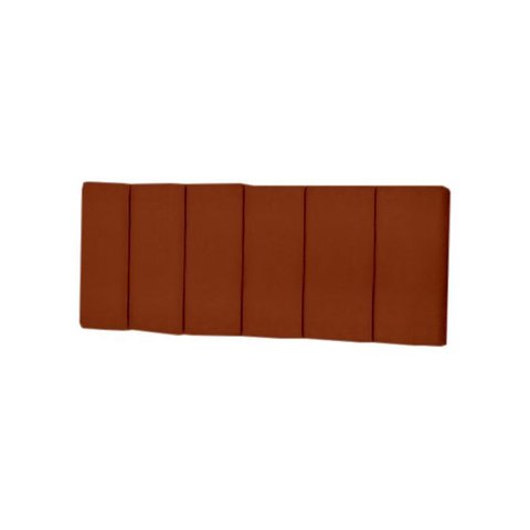 Cabeceira Elegante para Cama Box 200cm Laranja Suede