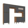 Cozinha Modulada Completa com 5 Peças 13 Portas 2 Gavetas Vidro Reflecta e Tampo 100% MDF Itália - 2