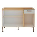 Ver imagem 3 de Balcão de Cozinha 3 Portas 1 Gaveta 100% Mdf Cb0085 Freijó/off White Laca Brilho - Genialflex