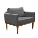 Ver imagem 4 de Conjunto - 2 Poltronas Milla Luxo Madeira Maciça Castellar Linho Cinza