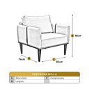 Ver imagem 3 de Conjunto - 2 Poltronas Milla Luxo Madeira Maciça Castellar Linho Cinza