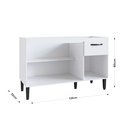 Ver imagem 5 de Balcão de Cozinha 120cm 3 Portas 1 Gaveta sem Tampo Light Branco
