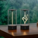 Ver mais imagens de Luminária de Mesa Cápsula Led Filamento Flexível Preta Touch Recarregável Usb Luz Quente Decorativa