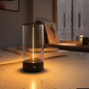 Ver imagem 6 de Luminária de Mesa Cápsula Led Filamento Flexível Preta Touch Recarregável Usb Luz Quente Decorativa