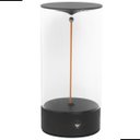 Ver imagem 1 de Luminária de Mesa Cápsula Led Filamento Flexível Preta Touch Recarregável Usb Luz Quente Decorativa