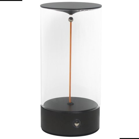 Luminária de Mesa Cápsula Led Filamento Flexível Preta Touch Recarregável Usb Luz Quente Decorativa