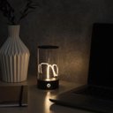 Ver imagem 5 de Luminária de Mesa Cápsula Led Filamento Flexível Preta Touch Recarregável Usb Luz Quente Decorativa