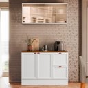 Ver imagem 1 de Cozinha Modulada 2 Peças Aéreo e Balcão de 120cm com Tampo Olivia Poliman