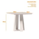 Ver imagem 3 de Mesa Jantar Rubi 90x90 Ype Damasco/off White - Nc