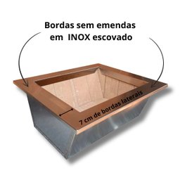 Braseiro Refratário 35cmx30cm Embutir Churrasqueira Gourmet - 6