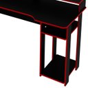 Ver imagem 3 de Mesa para Computador Gamer Espaço para 2 Monitores e Cpu Preto/vermelho