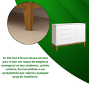 Ver imagem 4 de Comoda Sapateira Elfe Classic 1 Porta 4 Gavetas Branco Fosco - Moveisaqui