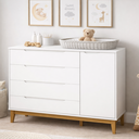 Ver imagem 1 de Comoda Sapateira Elfe Classic 1 Porta 4 Gavetas Branco Fosco - Moveisaqui