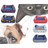 cama pet para cachorro gato de porte pequeno até 5kg estampado dog zig zag azul - 6